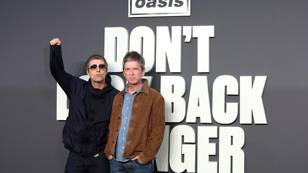 Los integrantes de la banda Oasis, los hermanos Liam y Noel Gallagher