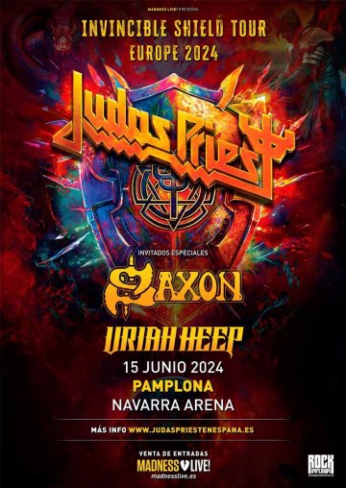Cartel del concierto de Judas Priest.