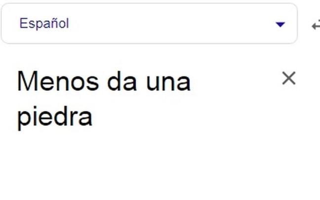 La frase escrita en un traductor. La frase escrita en un traductor.