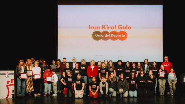 Todos los ganadores en la Kirol Gala de Irun celebrada el lunes en Ficoba.