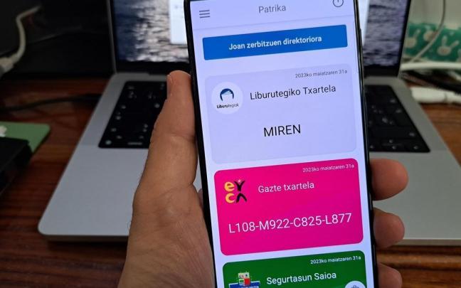 La aplicación NIK Patrika del Gobierno vasco que permite descargar documentos públicos en un móvil.