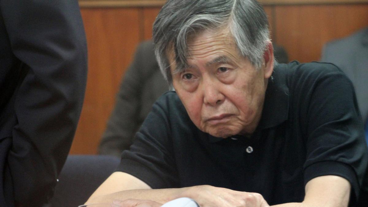 El ex presidente peruano, Alberto Fujimori, durante uno de sus juicios.