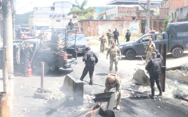 Operativo policial en Brasil.
