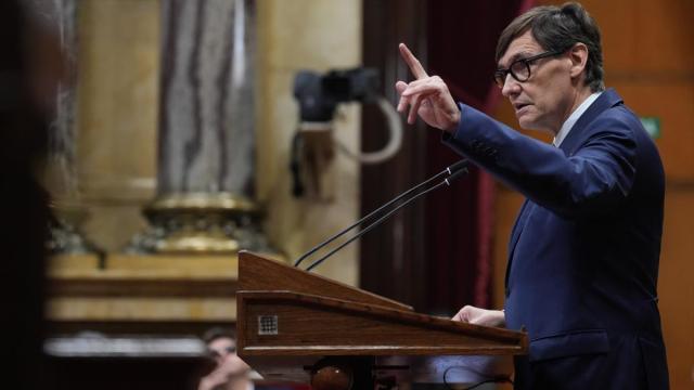 El presidente de la Generalitat de Catalunya, Salvador Illa, interviene durante la celebración del Debate de Política General en el Parlament de Catalunya, a 29 de septiembre de 2026.