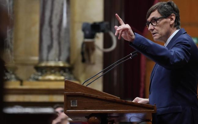 El presidente de la Generalitat de Catalunya, Salvador Illa, interviene durante la celebración del Debate de Política General en el Parlament de Catalunya, a 29 de septiembre de 2026.