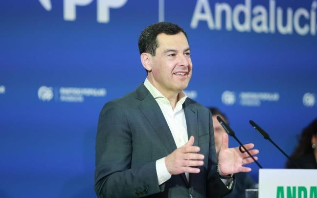 El presidente de la Junta y candidato del PP-A la reelección, Juanma Moreno.