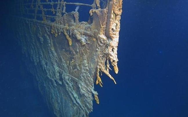 Imagen de restos del Titanic filmados por Atlantic Productions. Imagen de restos del Titanic filmados por Atlantic Productions.