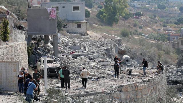 Imagen de uno de los lugares atacados por Israel en el sur de Líbano