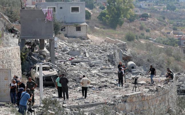 Imagen de uno de los lugares atacados por Israel en el sur de Líbano
