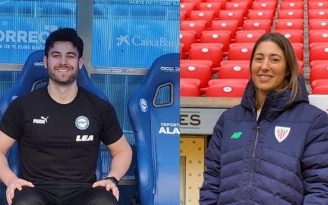 Nicolás De Silva y Toscana Viar Moron, nutricionistas del Alavés y Athletic Bilbao respectivamente.