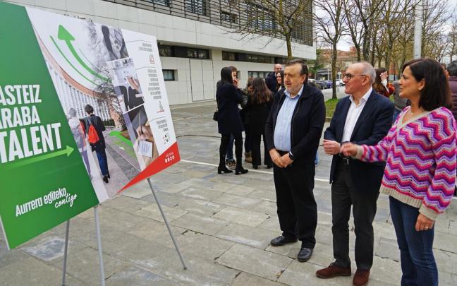 Artolazabal, González y Suso presentando este sábado Gasteiz-Araba Talent.
