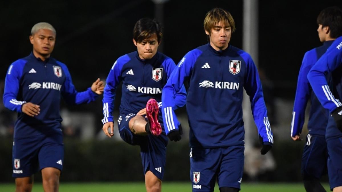 Take Kubo, durante un entrenamiento con la selección japonesa. N.G.