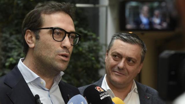 El ministro Carlos Cuerpo durante su visita a Huesca.