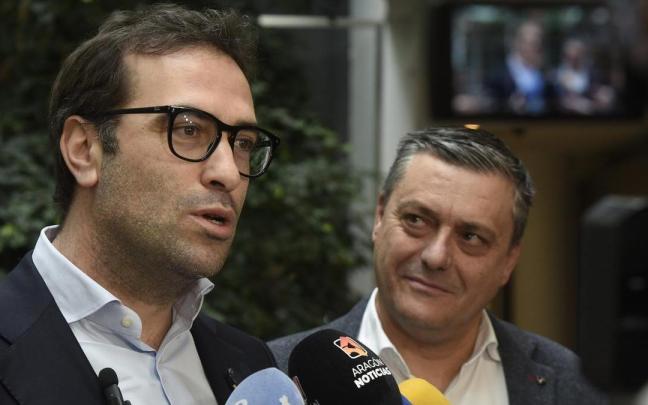 El ministro Carlos Cuerpo durante su visita a Huesca.