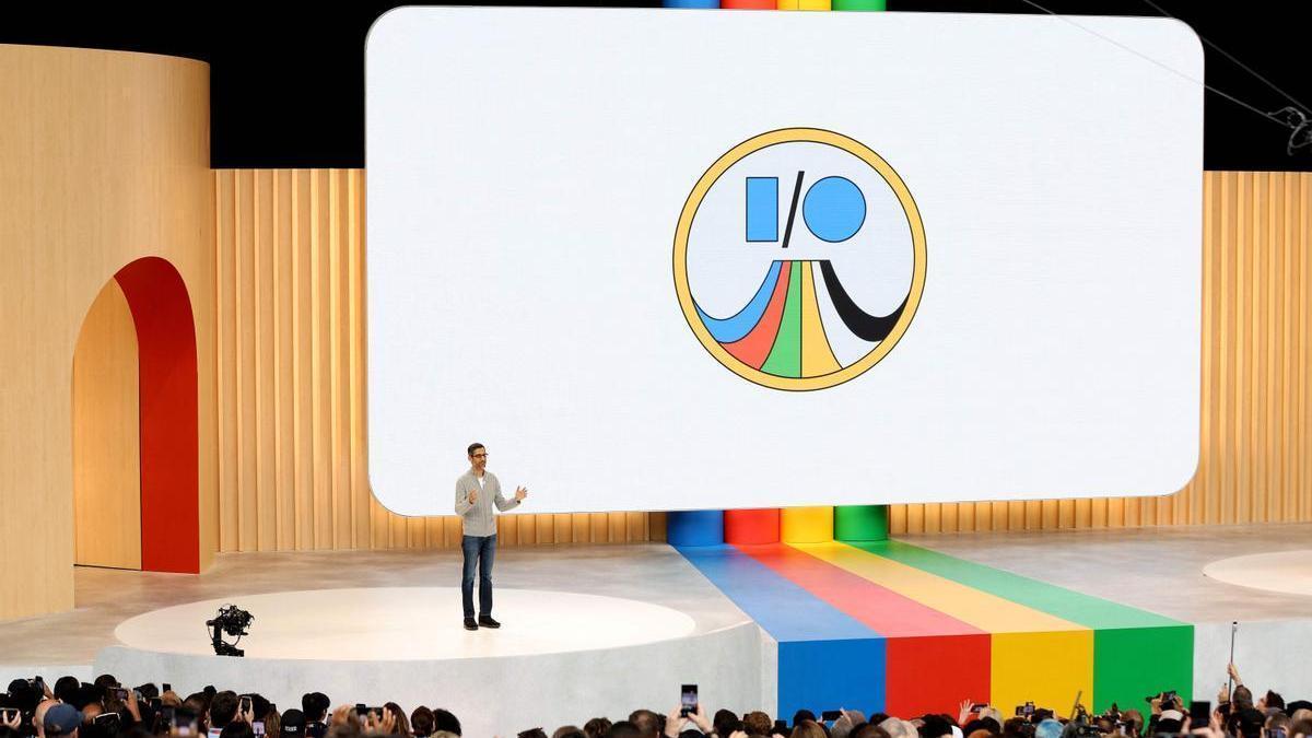 Sundar Pichai, director ejecutivo de Google y Alphabet, durante el evento Google I/O 2023.