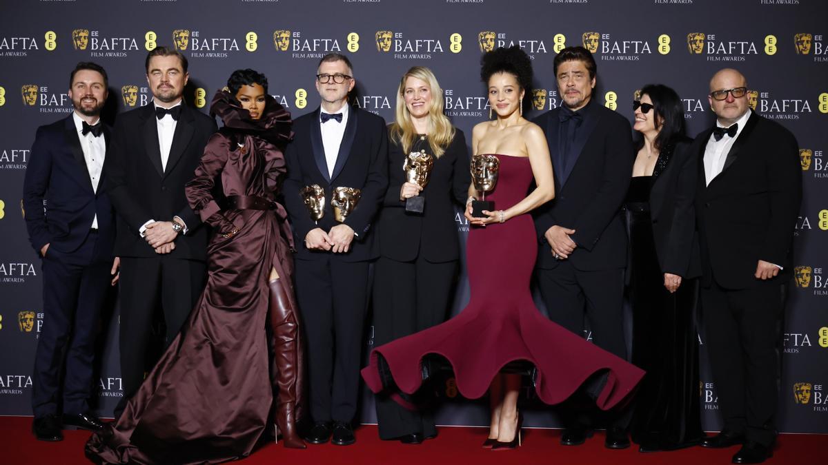 El equipo de 'Una batalla tras otra', en los BAFTA.