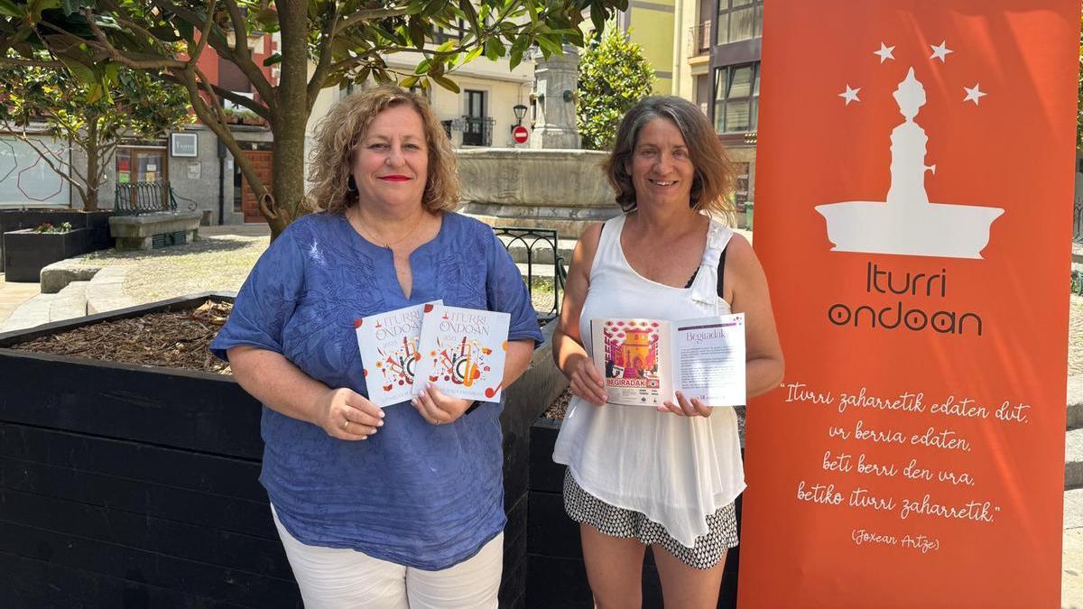 Presentacion de la agenda de actividades incluidas en el programa de 'Iturri Ondoan' para el mes de julio.