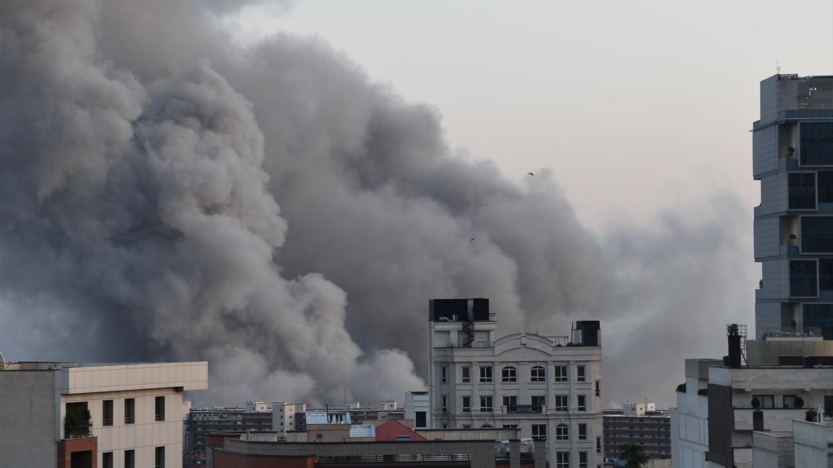 Imagen de archivo de un ataque sobre Teherán.