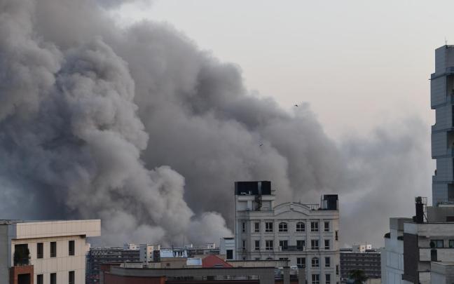 Imagen de archivo de un ataque sobre Teherán.