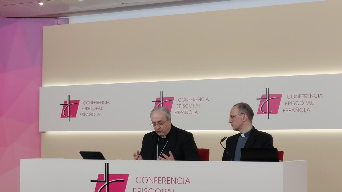 Imagen de la rueda de prensa de Conferencia Episcopal tras la Asamblea.