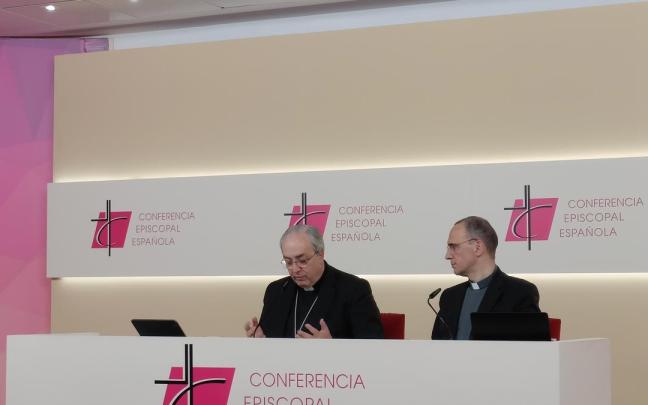 Imagen de la rueda de prensa de Conferencia Episcopal tras la Asamblea.