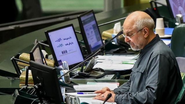 El jefe del equipo de negociadores de Irán y presidente del Parlamento iraní, Mohamed Baqer Qalifab