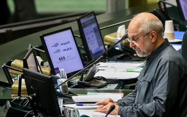 El jefe del equipo de negociadores de Irán y presidente del Parlamento iraní, Mohamed Baqer Qalifab
