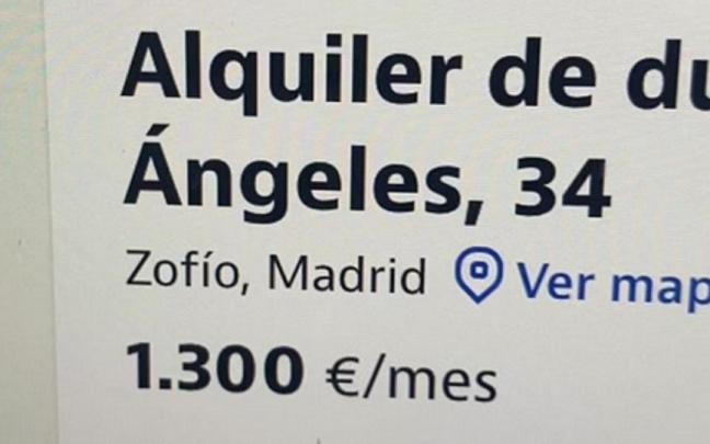 Un fragmento del anuncio.