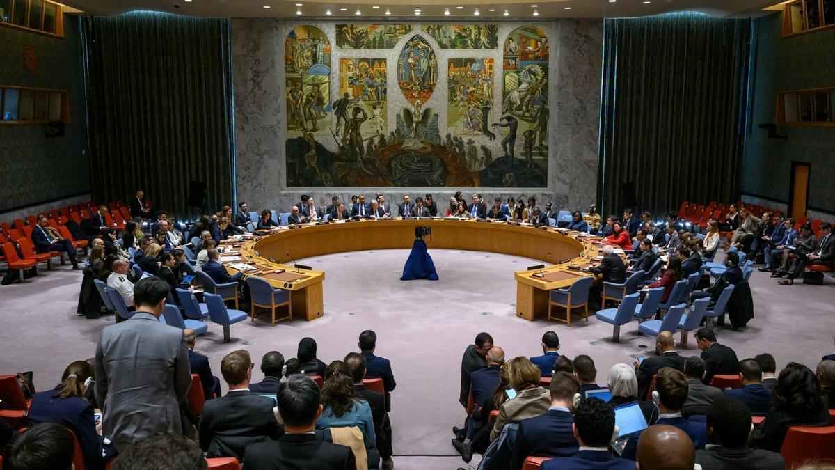 Reunión de los miembros del Consejo de Seguridad de Naciones Unidas.