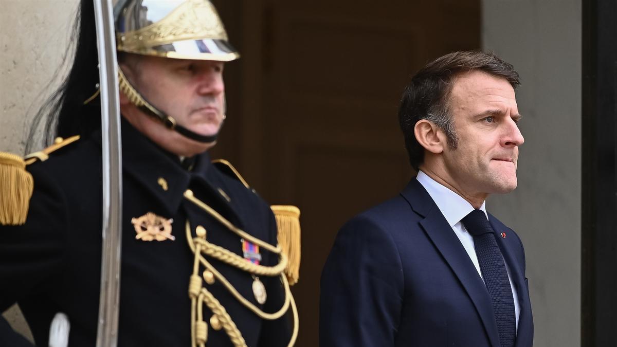 El presidente francés, Emmanuel Macron, en el Palacio del Elíseo.