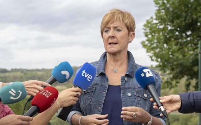 La consejera de Desarrollo Económico, Sostenibilidad y Medio Ambiente del Gobierno Vasco, Arantxa Tapia, atiende a la prensa a su llegada a la Fiesta de la Vendimia de Rioja A.lavesa La consejera de Desarrollo Económico, Sostenibilidad y Medio Ambiente del Gobierno Vasco, Arantxa Tapia, atiende a la prensa a su llegada a la Fiesta de la Vendimia de Rioja A.lavesa