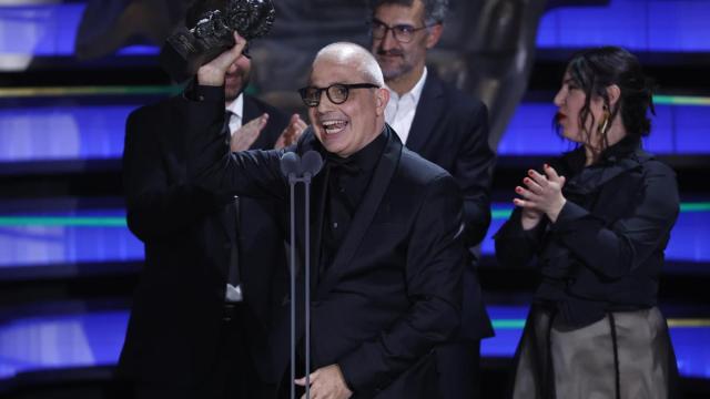 Pablo Berger, con el Goya a la mejor película de animación.