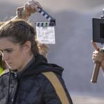 María Cerezuela, en el rodaje de la serie ‘Romi’.