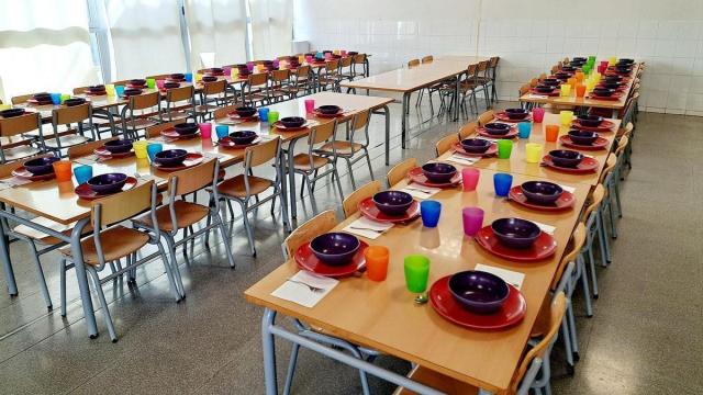 Un comedor escolar en una foto de archivo.
