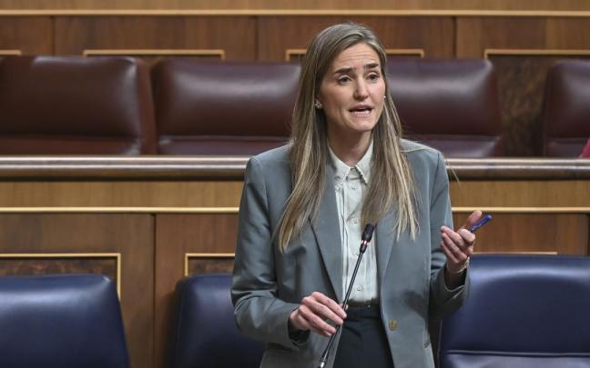 La vicepresidenta tercera del Gobierno español, Sara Aagesen, interviene durante el pleno celebrado en el Congreso. / EFE La vicepresidenta tercera del Gobierno español, Sara Aagesen, interviene durante el pleno celebrado en el Congreso.