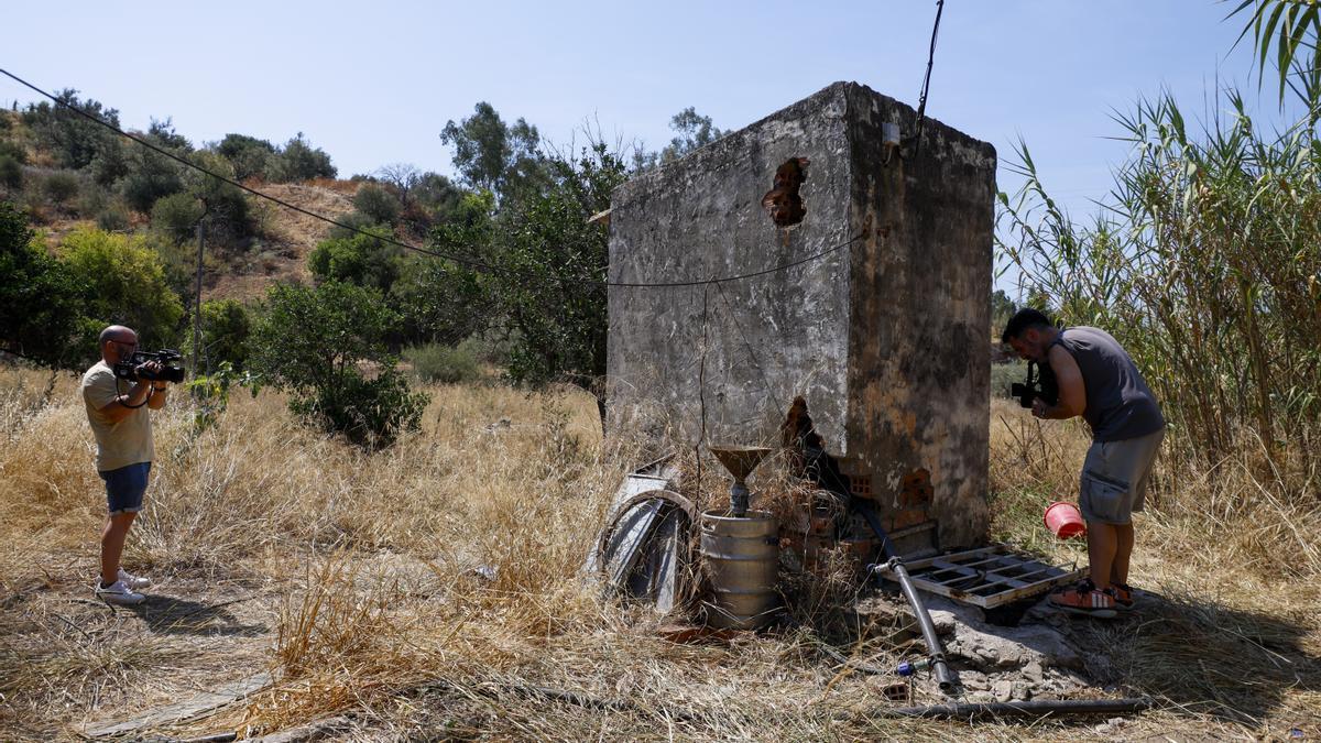Imagen del lugar donde fue hallada la mujer asesinada en Málaga.