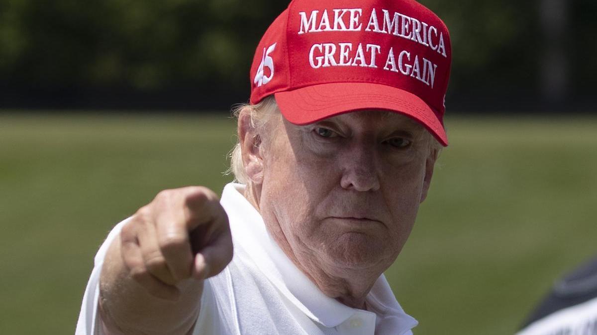 Trump durante un torneo de golf en Virginia el pasado fin de semana.