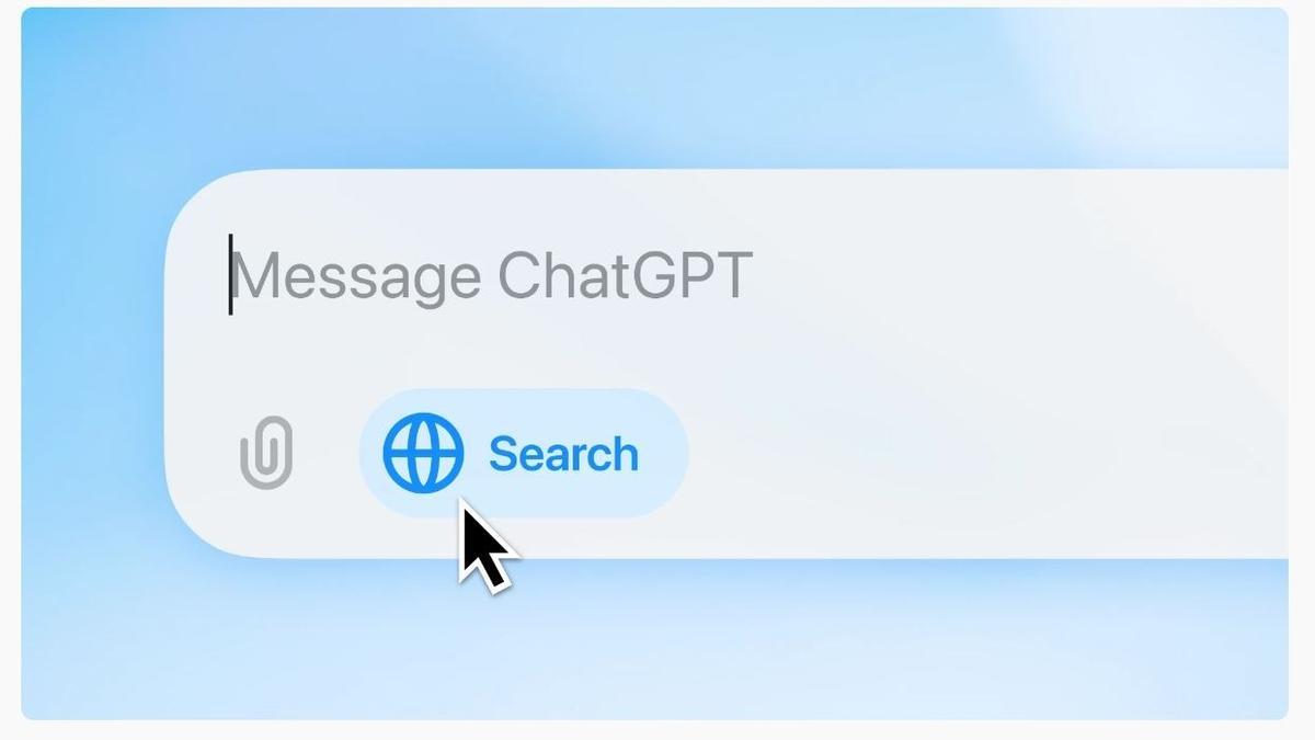 Interfaz de SearchGPT en ChatGPT.