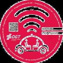 Pegatina del Programa Marco de Evaluación de la Seguridad y Tecnología de Vehículos Automatizados (ES-AV)