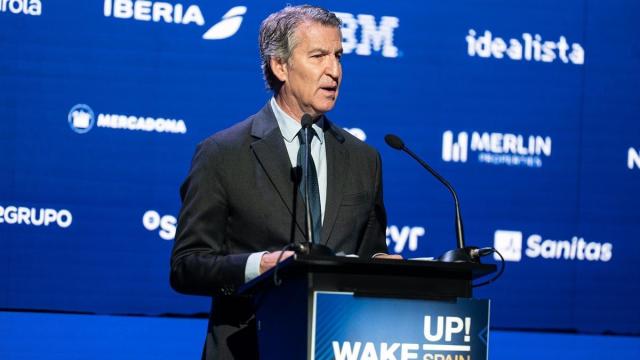 Alberto Núñez Feijóo, durante su intervención en el Foro 'Wake up Spain! Wake up Europe!'.