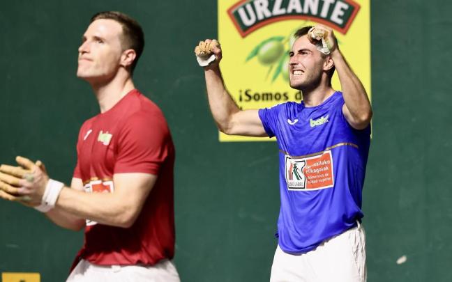 Joanes Bakaikoa se impone a Iñaki Artola en la primera eliminatoria del Cuatro y Medio en Alegia.
