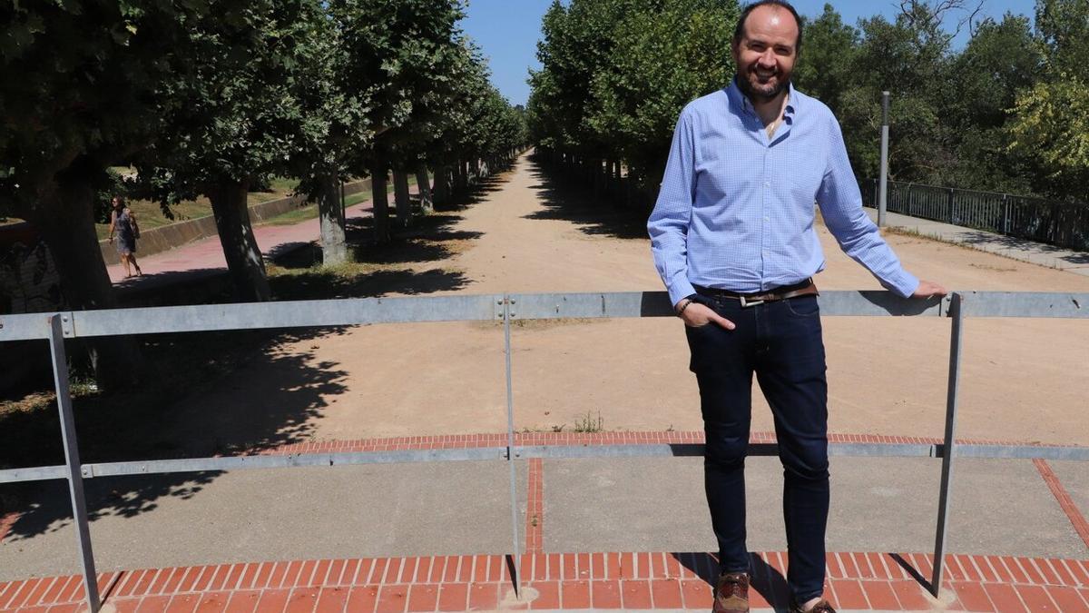 Ángel Sanz, hasta hoy concejal y portavoz del PSN en Tudela, en el paseo del Prado