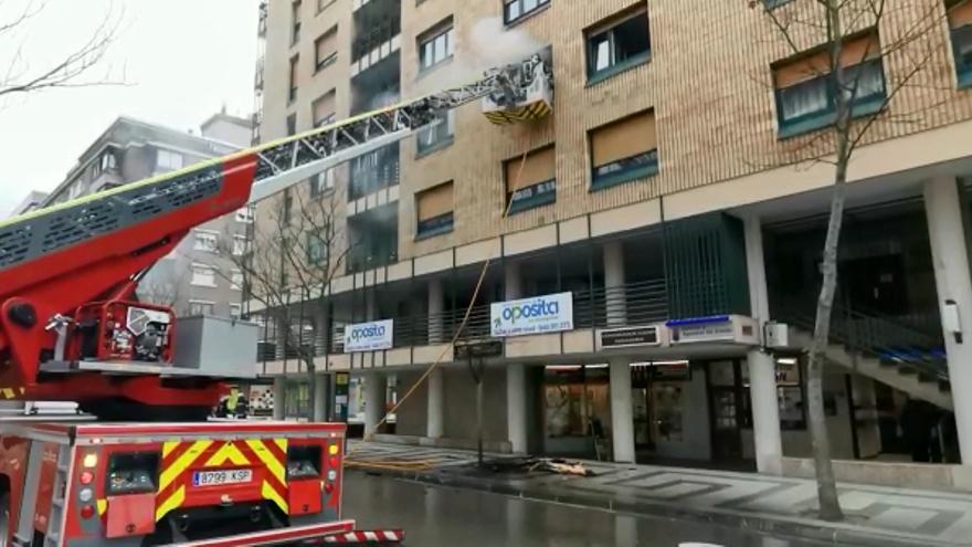 Incendio en la calle Iturrama de Pamplona