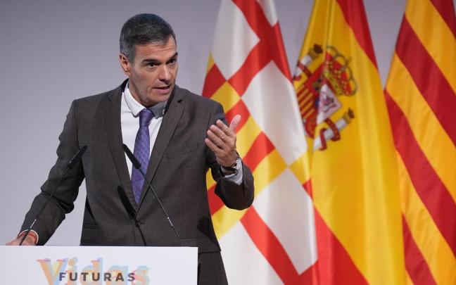 El presidente del Gobierno español, Pedro Sánchez, durante la presentación del informe 'Vidas Futuras'.