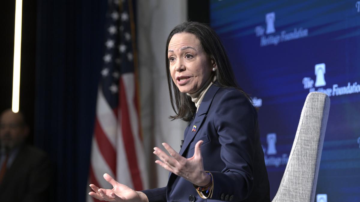 La opositora venezolana y Premio Nobel de la Paz, Maria Corina Machado