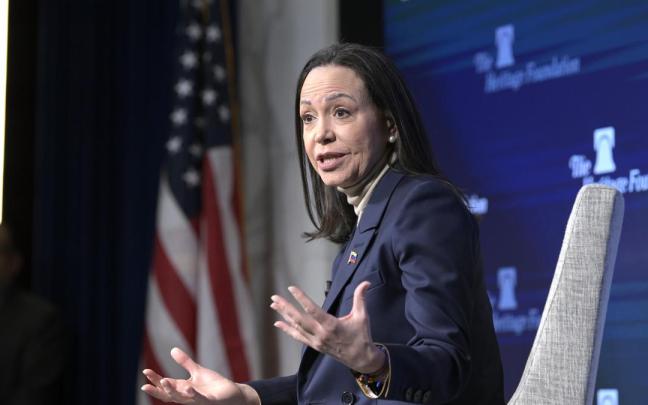 La opositora venezolana y Premio Nobel de la Paz, Maria Corina Machado