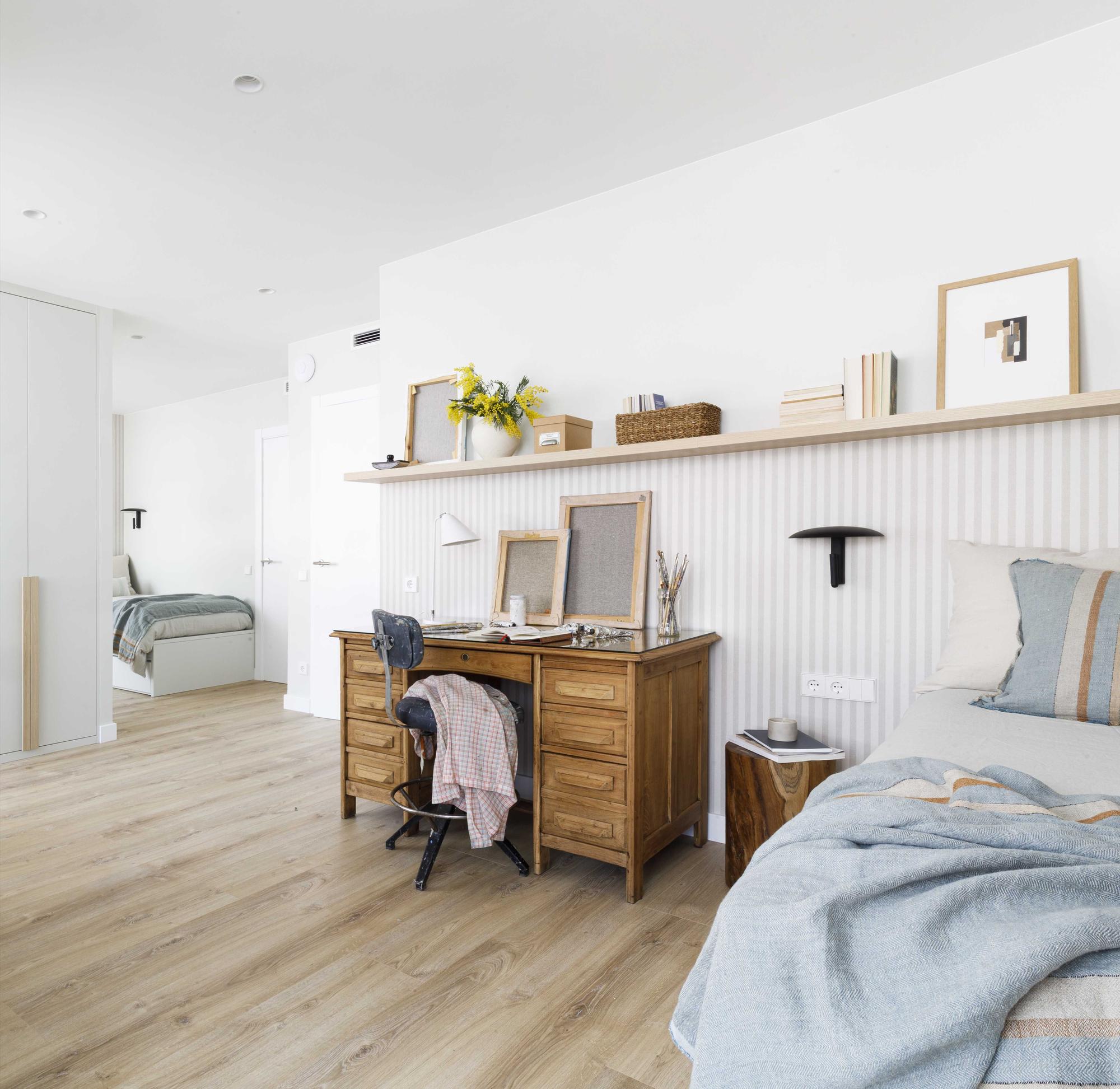 La nueva habitación: las tres habitaciones que originalmente daban a la galería se han fusionado en una sola.