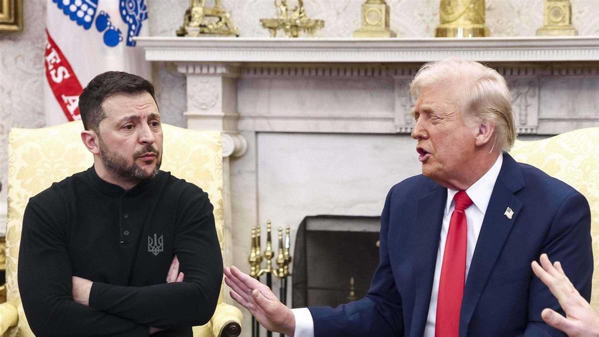 Zelenski y Trump durante su tenso encuentro en el Despacho Oval.