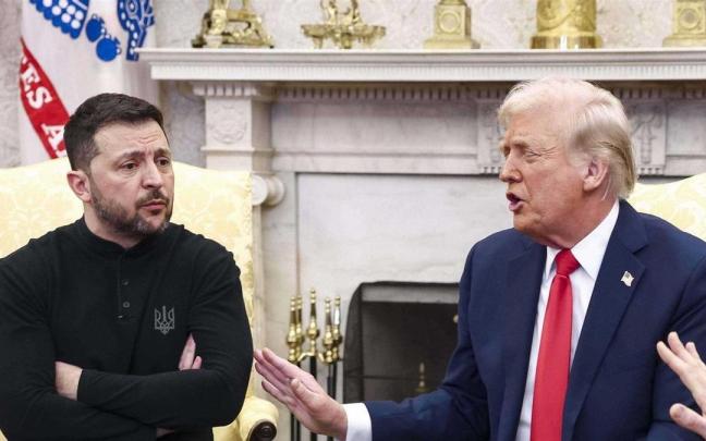 Zelenski y Trump durante su tenso encuentro en el Despacho Oval. / EP Zelenski y Trump durante su tenso encuentro en el Despacho Oval.