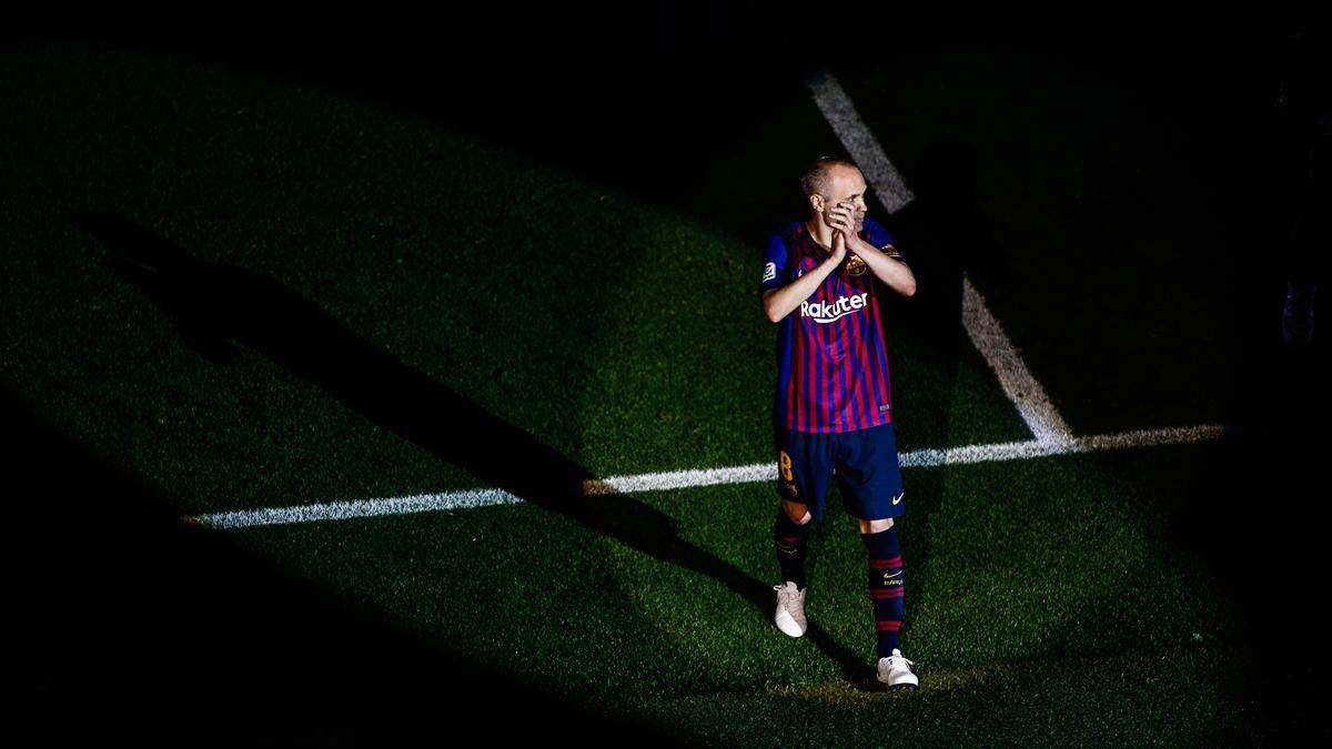 Andrés Iniesta en su despedida como jugador del FC Barcelona